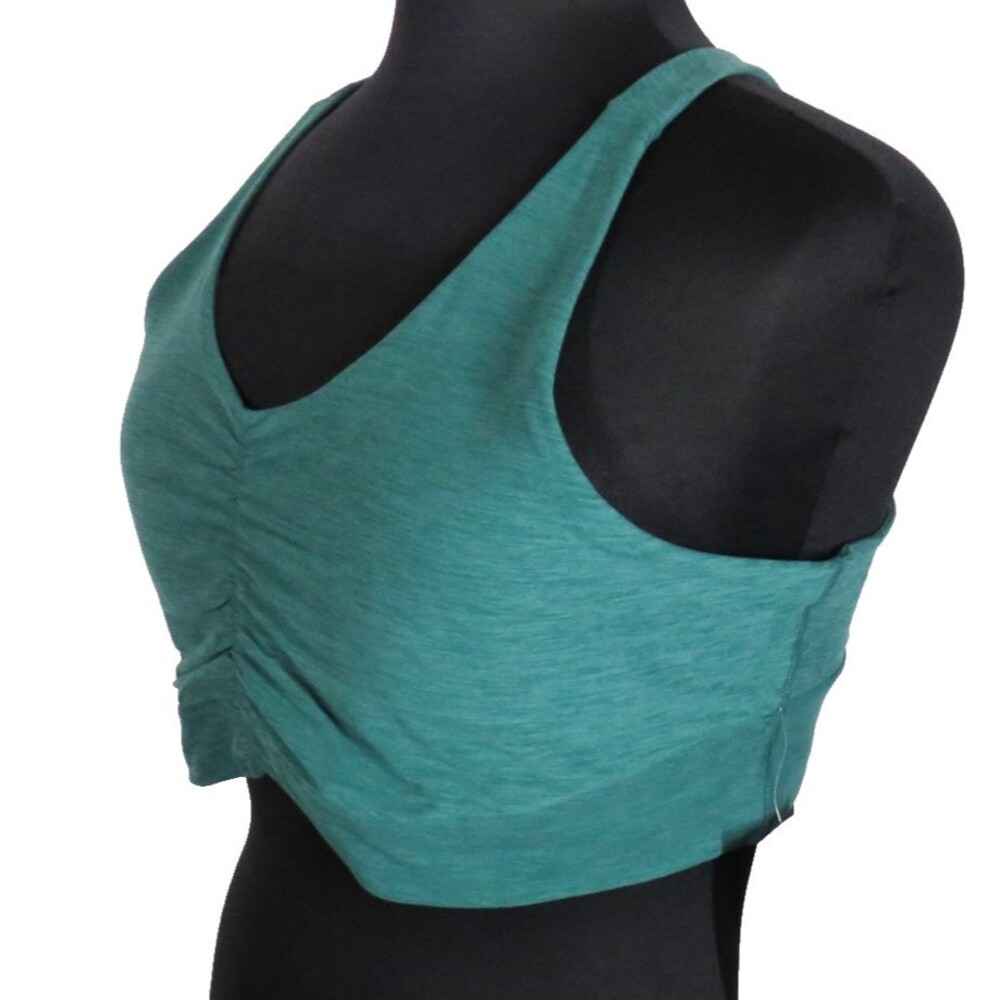 Athletic Works ButterCore Ruched Sports Bra In Heather Green Plus Size 2X - Picture 5 of 10